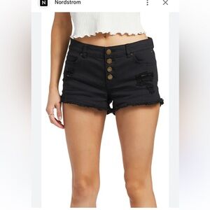 Like new Billabong Black Distressed Jean Shorts